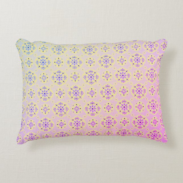 Rainbow Vintage Pastel Accent Pillow (Front)