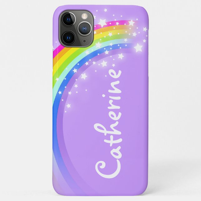Rainbow violet purple girls case (Back)