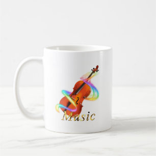 Rainbow Violin Coffee Mug