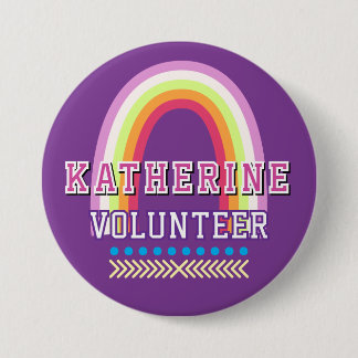 Rainbow Volunteer Purple 7.5 Cm Round Badge