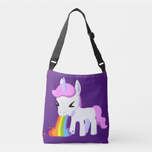 RAINBOW VOMIT UNICORN PURSE CROSSBODY BAG 