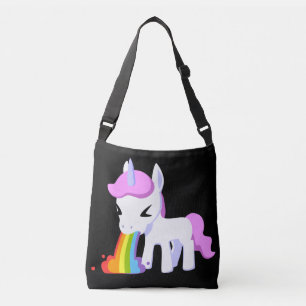 RAINBOW VOMIT UNICORN PURSE CROSSBODY BAG
