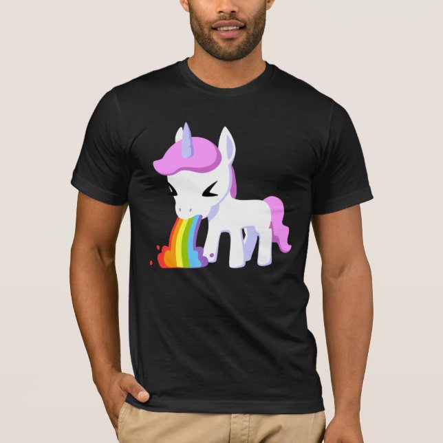 RAINBOW VOMIT UNICORN T-SHIRTS & WORKOUT TEES (Front)