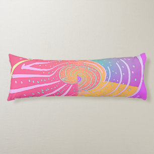 Rainbow Vortex Swirl Body Cushion