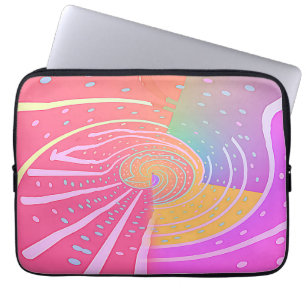 Rainbow Vortex Swirl  Laptop Sleeve