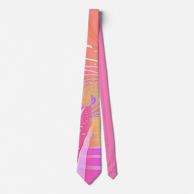 Rainbow Vortex Swirl  Tie (Front)