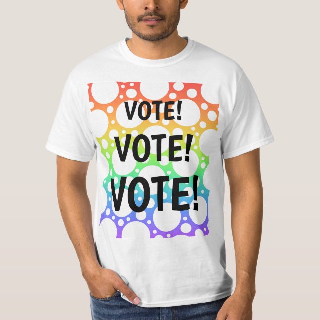 Rainbow VOTE VOTE VOTE Men's T-Shirt (Front)