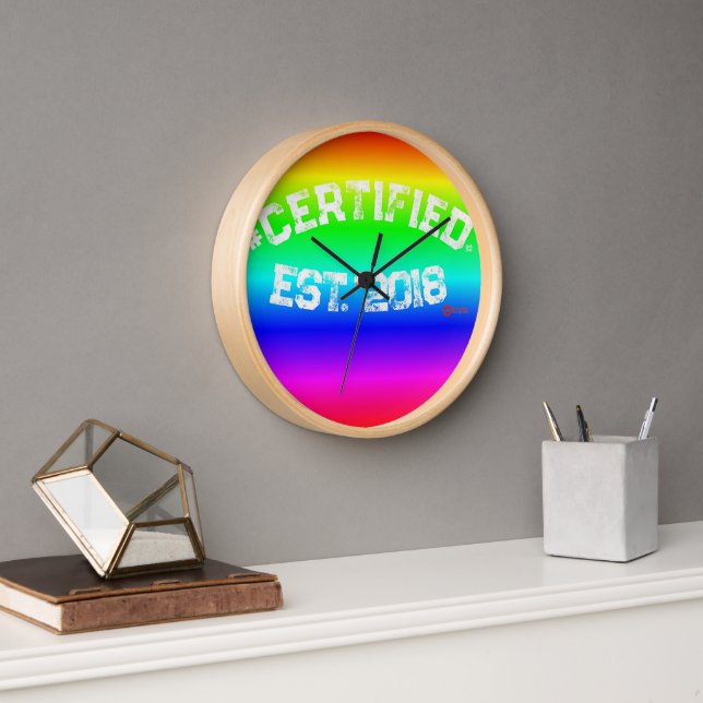 RAINBOW WALL CLOCK #CERTIFIED  (Office)