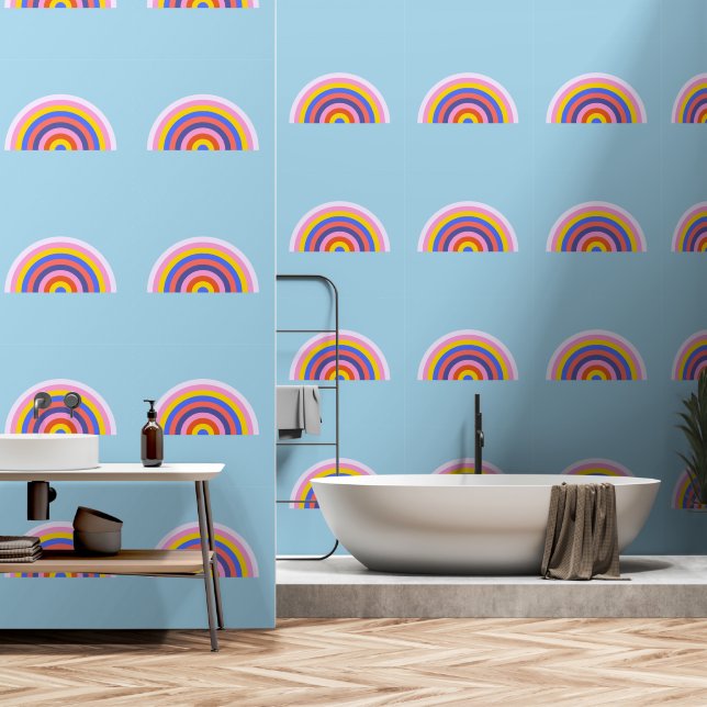 RAINBOW WALLPAPER  (Bathroom)
