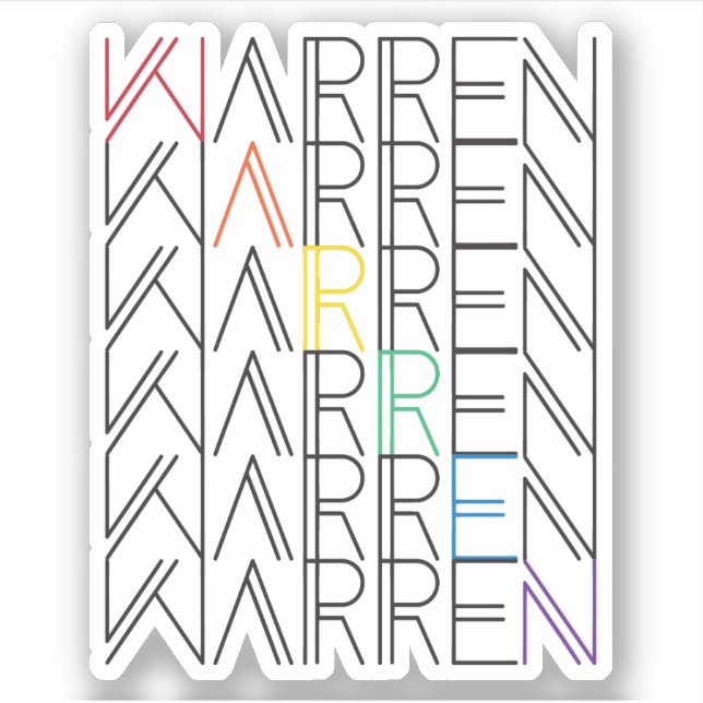 rainbow warren text stacks (Front)