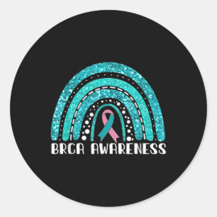 Rainbow Warrior Brca Awareness Classic Round Sticker