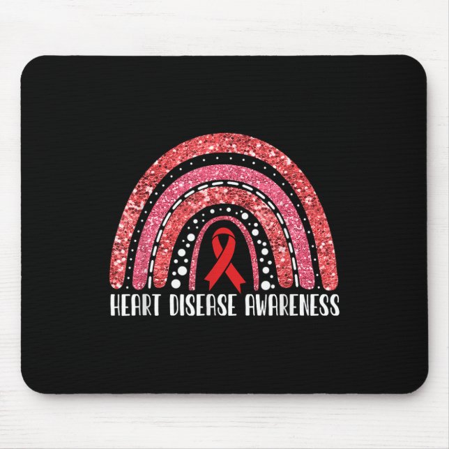 Rainbow Warrior Heart Disease Awareness  Mouse Pad (Front)