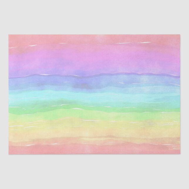 Rainbow Wash Design Wrapping Paper  (Front)