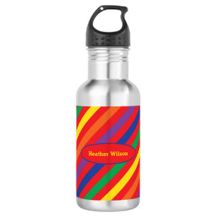 Rainbow Water Bottle with Name