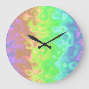 Rainbow Water Large Clock