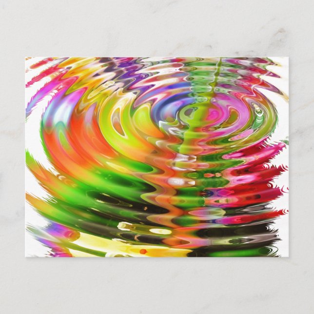Rainbow Water Rings Postcard (Front)