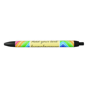 Rainbow watercolor add name text custom message black ink pen