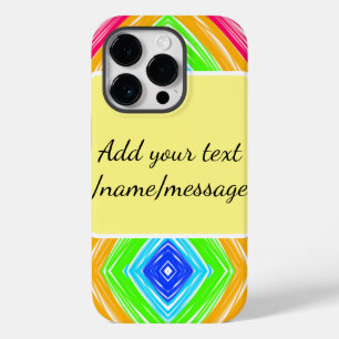 Rainbow watercolor add name text custom message Case-Mate iPhone 14 pro case