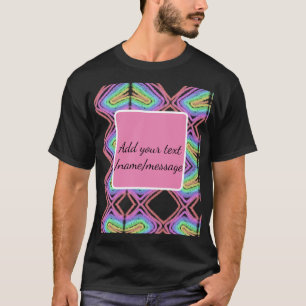 Rainbow watercolor add name text custom message T-Shirt