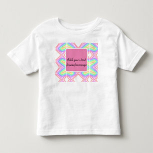 Rainbow watercolor add name text custom message toddler T-Shirt