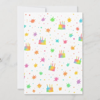 Rainbow Watercolor Birthday Cake Colorful Paint