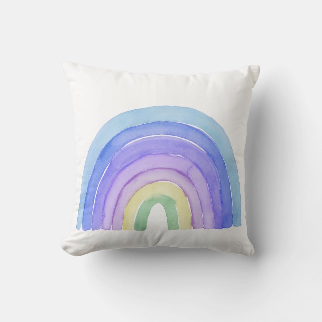 Rainbow Watercolor Boys Cushion (Front)