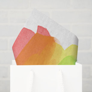 Rainbow Watercolor Brushstrokes Artist Colourful Tissue Paper