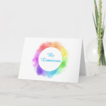 Rainbow Watercolor customizable text greeting card