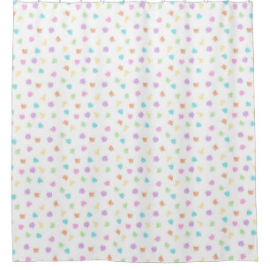 Rainbow Watercolor Dot Shower Curtain