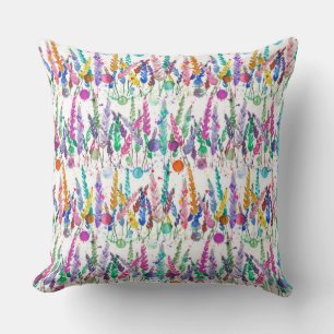 Rainbow Watercolor Garden Cushion