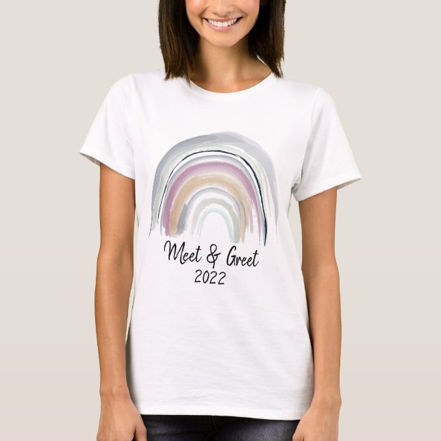 Rainbow Watercolor Pastel Soft Retreat or Project T-Shirt (Front)