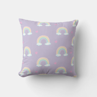 RAINBOW WATERCOLOR PATTERN PILLOW