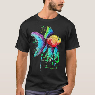 Rainbow Watercolor Pride Animal Comet Goldfish Fis T-Shirt