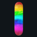 Rainbow Watercolor Skateboard<br><div class="desc">Rainbow Watercolor
Whether you’re doing grinds on the half-pipe or kickflips in the street,  this competition shaped board has supreme pop! Our decks are made of the best quality hard-rock maple and with our one-of-a-kind printing process; you get the best skateboard available in the world.</div>