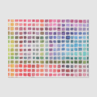 Rainbow Watercolor Swatches Tissue Paper