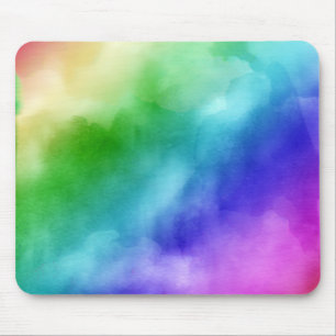 Rainbow Watercolors Mouse Pad