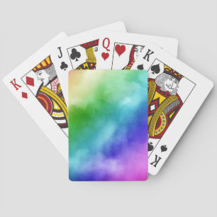 Rainbow Watercolors Playing Cards