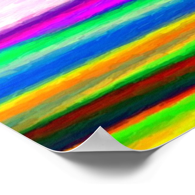 Rainbow Watercolors Poster (Corner)