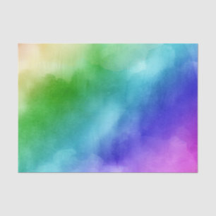 Rainbow Watercolors Tissue Paper