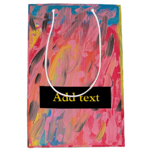 Rainbow Waterfall Painting Medium Gift Bag