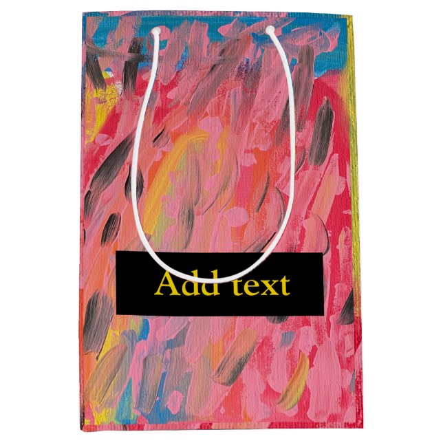 Rainbow Waterfall Painting Medium Gift Bag (Front)