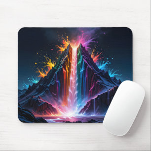 Rainbow Waterfall Peak Mouse Pad