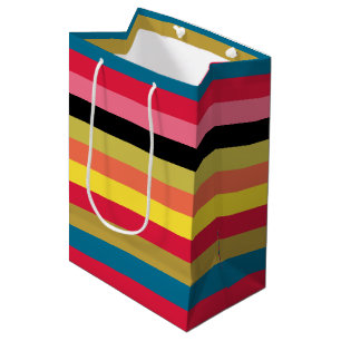 Rainbow Waterfall Stripes Medium Gift Bag