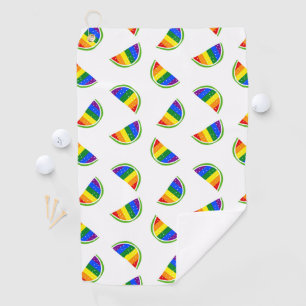 Rainbow Watermelon Pattern Golf Towel