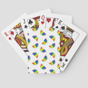 Rainbow Watermelon Pattern Playing Cards