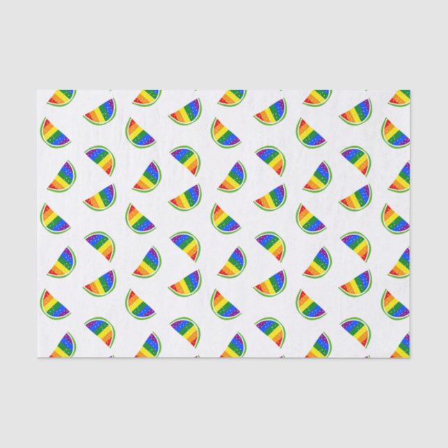 Rainbow Watermelon Pattern Tissue Paper (Front)