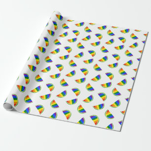Rainbow Watermelon Pattern Wrapping Paper