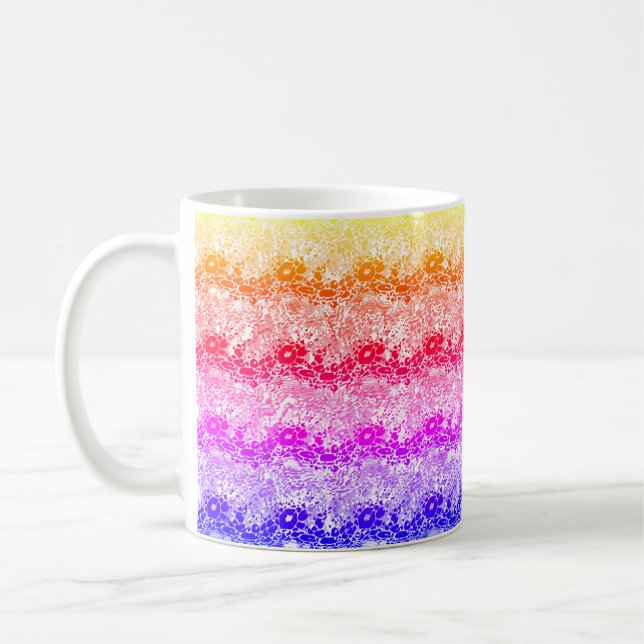 Rainbow wave coffee mug (Left)