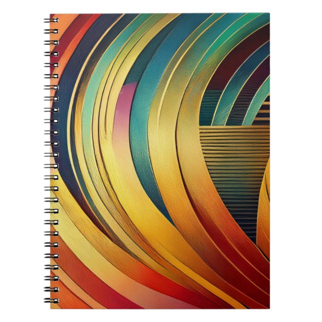 Rainbow Wave Notebook (Front)