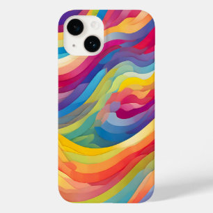 Rainbow Waves Case-Mate iPhone 14 Case